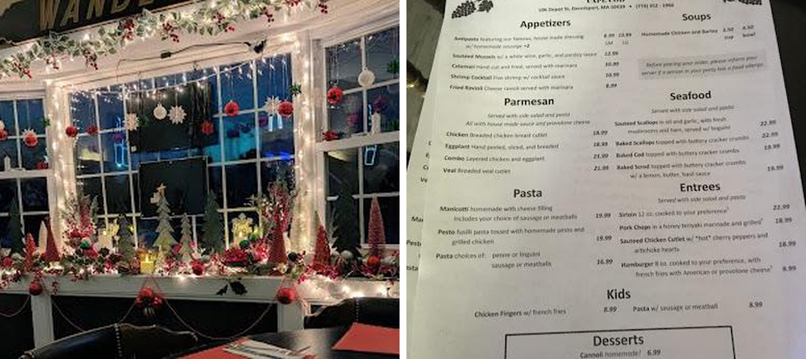 LaScala Cape Cod Menu