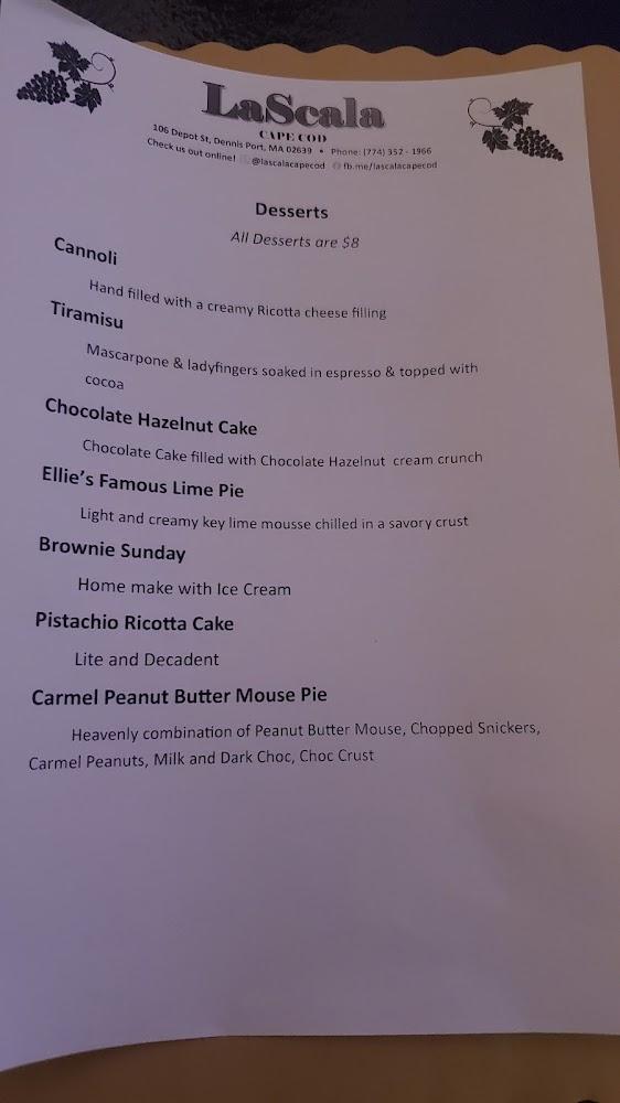 LaScala Cape Cod Menu image 3