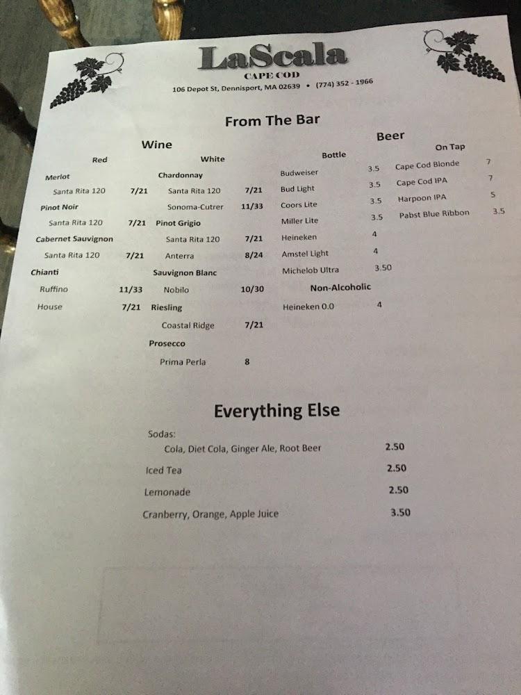 LaScala Cape Cod Menu image 4